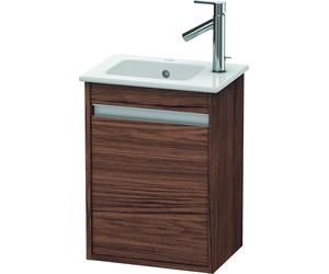 Duravit Ketho mueble bajo para lavabo, 400x550x285 mm, 1 puerta, tope a la derecha, para ME by Starck 072343, KT6417R2121, Color: Decoración nogal oscuro