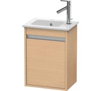 Duravit Ketho mueble bajo para lavabo, 400x550x285 mm, 1 puerta, tope izquierdo, para ME by Starck 072343, KT6417L3030, Color: Decoración roble natural
