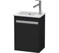 Duravit Ketho mueble bajo para lavabo, 400x550x285 mm, 1 puerta, tope izquierdo, para ME by Starck 072343, KT6417L1616, Color: Decoración roble negro