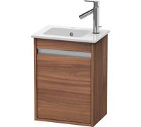 Duravit Ketho mueble bajo para lavabo, 400x550x285 mm, 1 puerta, tope izquierdo, para ME by Starck 072343, KT6417L7979, Color: Nogal natural decorado
