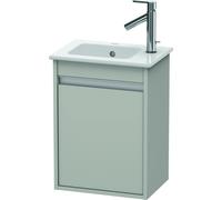 Duravit Ketho mueble bajo para lavabo, 400x550x285 mm, 1 puerta, tope izquierdo, para ME by Starck 072343, KT6417L0707, Color: Decoración gris hormigón mate