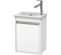 Duravit Ketho mueble bajo para lavabo, 400x550x285 mm, 1 puerta, tope izquierdo, para ME by Starck 072343, KT6417L1818, Color: Blanco Mate Decoración