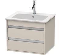 Duravit Ketho Neceser de pared 6428, 2 cajones, 600mm, incl. recorte de sifón y delantal, para ME by Starck 233663, KT642809191, Color: Topo mate