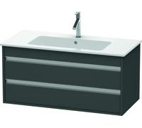 Duravit Ketho Neceser de pared 6430, 2 cajones, incl. hueco para sifón y delantal, 1000mm, para ME by Starck 233610, KT643004949, Color: Grafito Mate Decoración