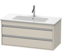 Duravit Ketho Neceser de pared 6430, 2 cajones, incl. hueco para sifón y delantal, 1000mm, para ME by Starck 233610, KT643009191, Color: Topo mate