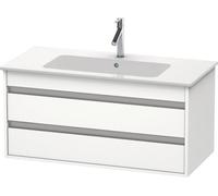 Duravit Ketho Neceser de pared 6430, 2 cajones, incl. hueco para sifón y delantal, 1000mm, para ME by Starck 233610, KT643001818, Color: Blanco Mate Decoración