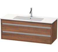 Duravit Ketho Neceser de pared 6431, 2 cajones, incl. hueco para sifón y delantal, 1200mm, para ME by Starck 233612, KT643107979, Color: Nogal natural decorado