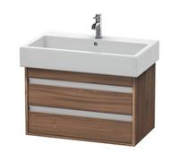 Duravit Ketho Neceser de pared 6637, 2 cajones, 750mm, para Vero, KT663707979, Color: Nogal natural decorado