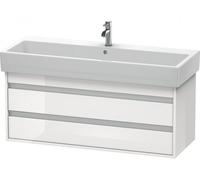 Duravit Ketho Neceser de pared 6639, 2 cajones, 1150mm, para Vero, KT663902222, Color: Decoración blanca de alto brillo
