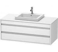 Duravit Ketho Neceser de pared 6756, 2 cajones, 1200mm, para lavabo empotrado, céntrico, KT675601818, Color: Blanco Mate Decoración