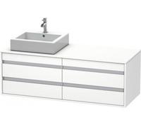 Duravit Ketho Neceser de pared 6757, 4 cajones, 1400mm, para 1 lavabo empotrado, izquierda, KT6757L4949, Color: Grafito Mate Decoración