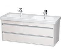 Duravit Ketho tocador de pared 6649, 2 cajones, 1150mm, para el código D., KT664902222, Color: Decoración blanca de alto brillo