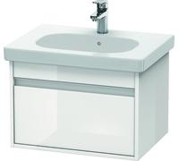 Duravit Ketho tocador de pared 6670, 1 cajón, 600mm, para el código D., KT667002222, Color: Decoración blanca de alto brillo
