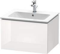 Duravit L-Cube mueble bajo lavabo suspendido, 1 extraíble, 620x400x481mm, LC614002222, Color: Decoración blanca de alto brillo