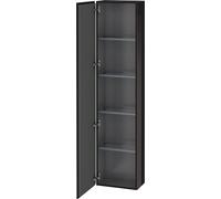 Duravit L-Cube armario alto, 1 puerta, apertura a la izquierda, 400x243x1760mm, LC1170L4040, Color: Laca negra de alto brillo