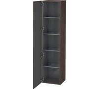 Duravit L-Cube armario alto, 1 puerta, apertura a la izquierda, 400x363x1760mm, LC1180L7272, Color: roble oscuro cepillado chapa de madera auténtica