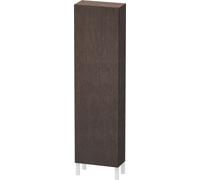 Duravit L-Cube armario alto, 1 puerta, apertura a la izquierda, 500x243x1760mm, LC1171L7272, Color: roble oscuro cepillado chapa de madera auténtica