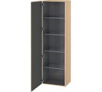 Duravit L-Cube armario alto, 1 puerta, apertura a la izquierda, 500x363x1760mm, LC1181L7171, Color: Roble mediterráneo Chapa de madera auténtica