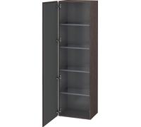 Duravit L-Cube armario alto, 1 puerta, apertura a la izquierda, 500x363x1760mm, LC1181L7272, Color: roble oscuro cepillado chapa de madera auténtica
