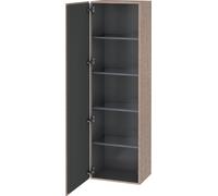 Duravit L-Cube Armario alto, anchura 500mm, profundidad 363mm, 1 puerta, con bisagra a la izquierda, LC1181L1111, Color: roble cachemir chapa de madera auténtica