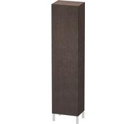 Duravit L-Cube armario alto individual, 1 puerta, apertura a la derecha, dimensiones variables, 250-500x200-363x1321-2000mm, LC1191R7272, Color: roble oscuro cepillado chapa de madera auténtica