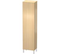 Duravit L-Cube armario alto individual, 1 puerta, apertura a la derecha, dimensiones variables, 250-500x200-363x1321-2000mm, LC1191R7171, Color: Roble mediterráneo Chapa de madera auténtica