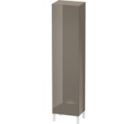 Duravit L-Cube armario alto individual, 1 puerta, apertura a la derecha, dimensiones variables, 250-500x200-363x1321-2000mm, LC1191R8989, Color: Laca de color gris franela de alto brillo
