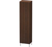 Duravit L-Cube armario alto individual, 1 puerta, apertura a la derecha, dimensiones variables, 250-500x200-363x1321-2000mm, LC1191R6969, Color: Nogal cepillado Chapa de madera auténtica