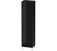 Duravit L-Cube armario alto individual, 1 puerta, apertura a la izquierda, dimensiones variables, 250-500x200-363x1321-2000mm, LC1191L4040, Color: Laca negra de alto brillo