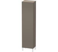 Duravit L-Cube armario alto individual, 1 puerta, apertura a la izquierda, dimensiones variables, 250-500x200-363x1321-2000mm, LC1191L9090, Color: Flanela Gris seda lacado mate