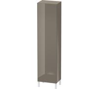 Duravit L-Cube armario alto individual, 1 puerta, apertura a la izquierda, dimensiones variables, 250-500x200-363x1321-2000mm, LC1191L8989, Color: Laca de color gris franela de alto brillo