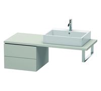 Duravit L-Cube armario bajo para consola, 2 cajones, 520x400x547mm, LC583700707, Color: DecoraciÃ³n gris hormigÃ³n mate