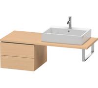 Duravit L-Cube armario bajo para consola, 2 cajones, 520x400x547mm, LC583703030, Color: Decoración roble natural