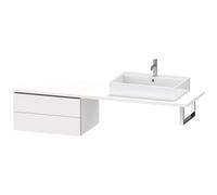 Duravit L-Cube armario bajo para consola, 2 cajones, 720x400x547mm, LC585908484, Color: Decoración blanco supermate