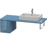 Duravit L-Cube Armario base para consola, ancho 320mm, profundidad 547mm, 2 cajones, LC583504747, Color: Laca de alto brillo Stone Blue