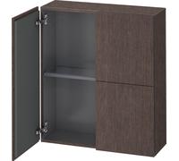 Duravit L-Cube armarios de media altura, 2 puertas, 700x243x800mm, LC116707272, Color: roble oscuro cepillado chapa de madera auténtica