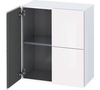 Duravit L-Cube armarios de media altura, 2 puertas, 700x363x800mm, LC117708585, Color: Laca blanca de alto brillo