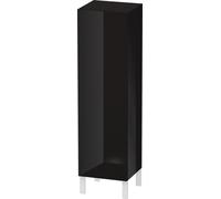 Duravit L-Cube armarios de media altura individuales, 1 puerta, apertura a la izquierda, dimensiones variables, 250-500x200-363x901-1320mm, LC1190L4040, Color: Laca negra de alto brillo