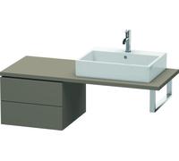 Duravit L-Cube Base para consola, anchura 520mm, profundidad 547mm, 2 cajones, LC583709090, Color: Flanela Gris seda lacado mate