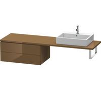 Duravit L-Cube Base para consola, anchura 820mm, profundidad 547mm, 2 cajones, LC585906161, Color: Marrón Oliva Laca Alto Brillo
