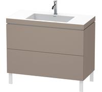 Duravit L-Cube c-conjunto vertical, 2 cajones, sin rebosadero, 1 agujero para grifo, 1000x698x480mm, LC6938O4343, Color: Decoración Basalto Mate