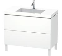 Duravit L-Cube c-conjunto vertical, 2 cajones, sin rebosadero, 1 agujero para grifo, 1000x698x480mm, LC6938O1818, Color: Blanco Mate Decoración