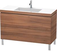 Duravit L-Cube c-conjunto vertical, 2 cajones, sin rebosadero, 1 agujero para grifo, 1200x698x480mm, LC6939O7979, Color: Nogal natural decorado