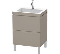 Duravit L-Cube c-conjunto vertical, 2 cajones, sin rebosadero, 1 agujero para grifo, 600x698x480mm, LC6936O4343, Color: Decoración Basalto Mate