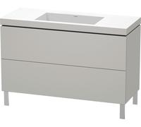 Duravit L-Cube c-conjunto vertical, 2 cajones, sin rebosadero, sin agujero para grifo, 1200x698x480mm, LC6939N0707, Color: DecoraciÃ³n gris hormigÃ³n mate