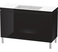 Duravit L-Cube c-conjunto vertical, 2 cajones, sin rebosadero, sin agujero para grifo, 1200x698x480mm, LC6939N4040, Color: Laca negra de alto brillo
