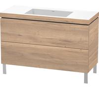 Duravit L-Cube c-conjunto vertical, 2 cajones, sin rebosadero, sin agujero para grifo, 1200x698x480mm, LC6939N5555, Color: Decoración marmolada de roble