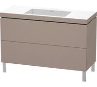 Duravit L-Cube c-conjunto vertical, 2 cajones, sin rebosadero, sin agujero para grifo, 1200x698x480mm, LC6939N4343, Color: Decoración Basalto Mate