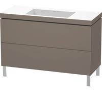 Duravit L-Cube c-conjunto vertical, 2 cajones, sin rebosadero, sin agujero para grifo, 1200x698x480mm, LC6939N9090, Color: Flanela Gris seda lacado mate