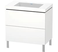 Duravit L-Cube c-conjunto vertical, 2 cajones, sin rebosadero, sin agujero para grifo, 800x698x480mm, LC6937N1818, Color: Blanco Mate Decoración